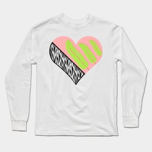 Heart-shaped leaf design Long Sleeve T-Shirt